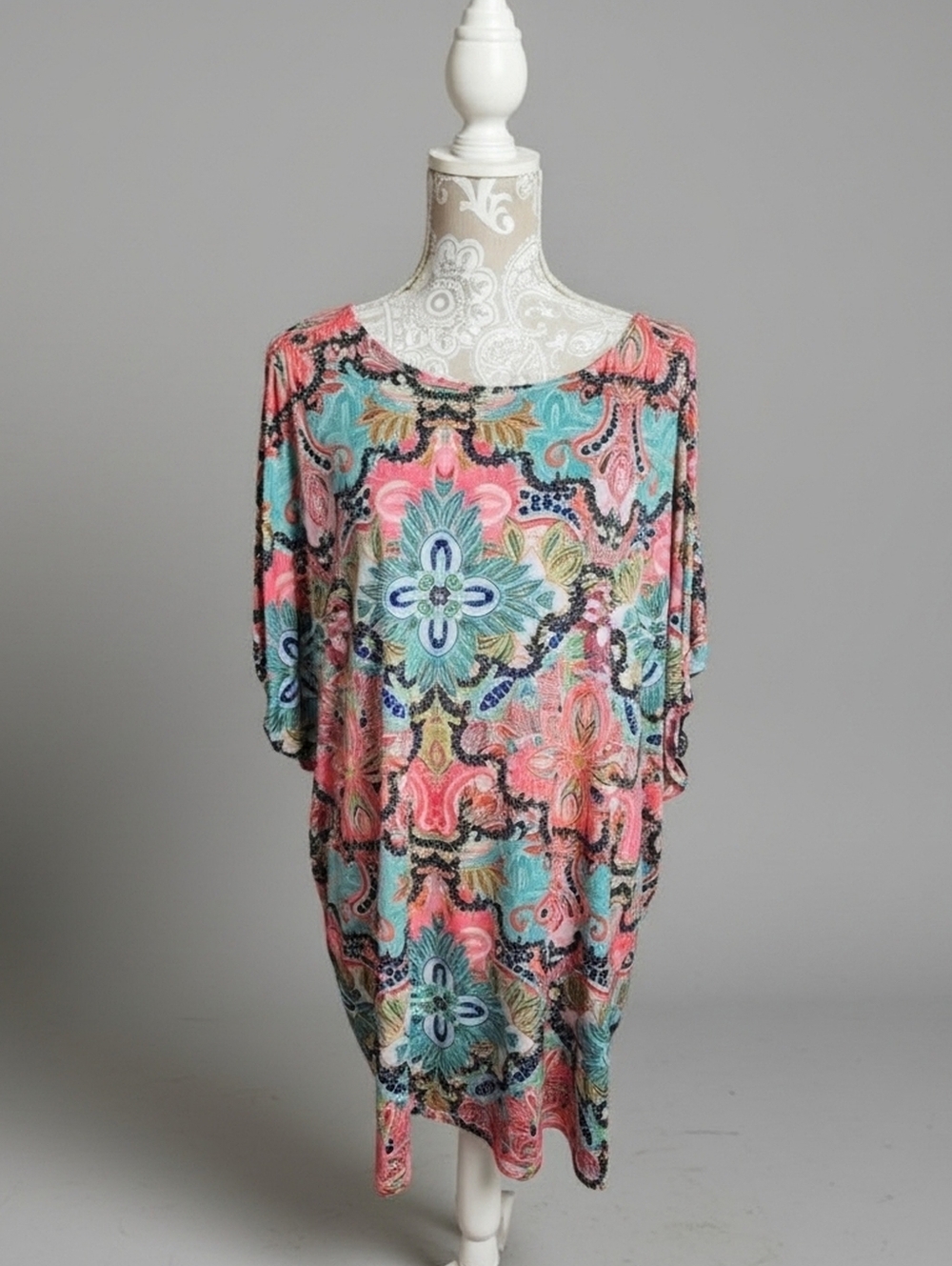 Cacique Colorful Paisley Swim Beach Resort Cover-up Size 18/20